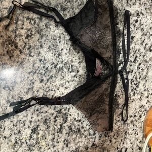 Sheer Black garter belt